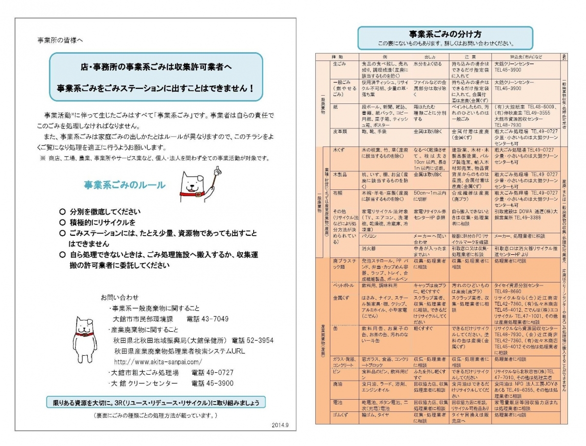 画像：事業系ごみちらしアイコン