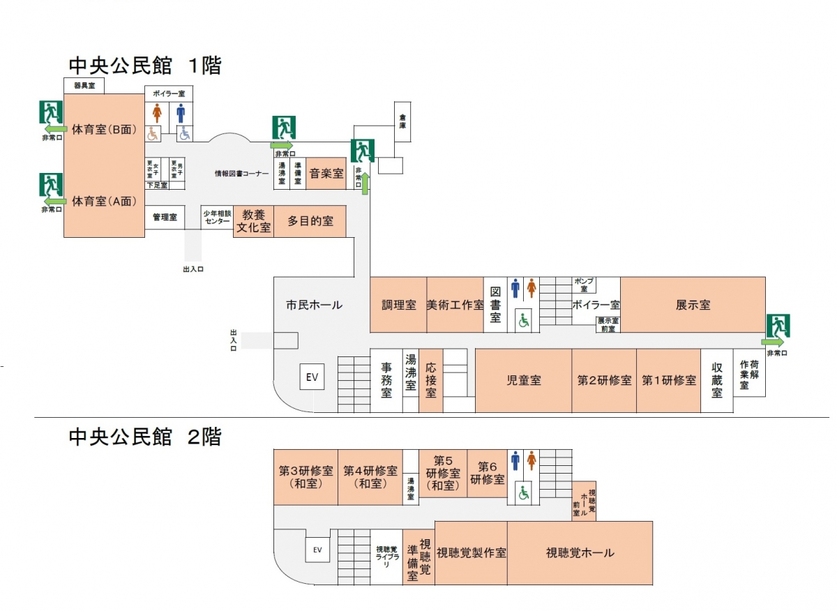 中央公民館見取り図 [398KB]